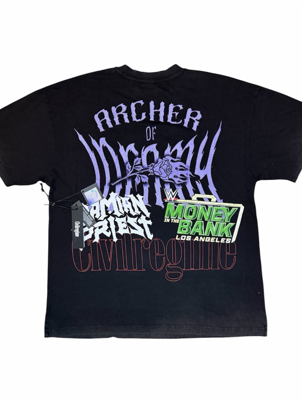 Civil Regime Archer of Immortality Black Graphic Tee - WWE Collaboration